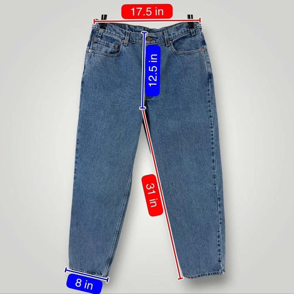 VTG Levis 550 Jeans Mens 36 Blue Relaxed Fit Tapered Denim 1998‎